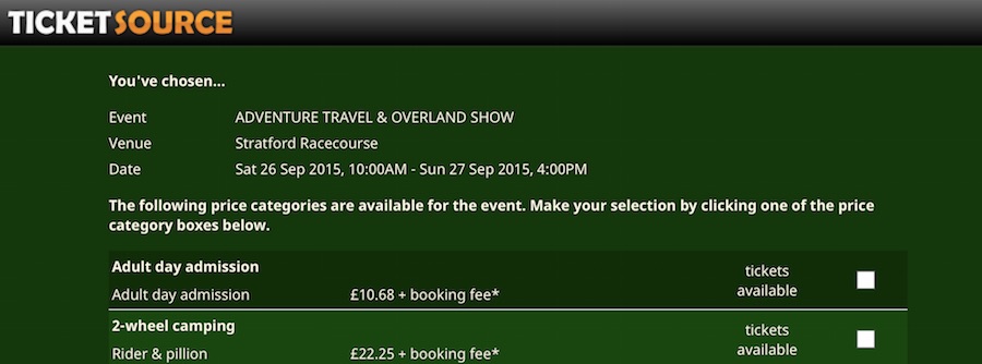 Adventure Overland Show Tickets