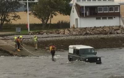 RNLI Saves Land Rover in Scotland